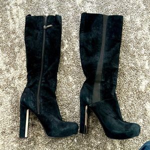 Guess high heel boots suede 9.5